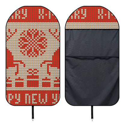 Xmas Deer Knitted Print Waterproof Car Seat Cover