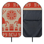 Xmas Deer Knitted Print Waterproof Car Seat Cover