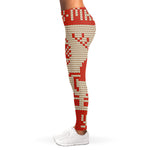 Xmas Deer Knitted Print Women's Leggings