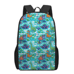 Xmas Dinosaur Pattern Print 17 Inch Backpack