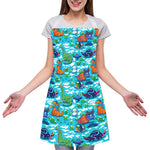 Xmas Dinosaur Pattern Print Adjustable Apron