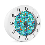 Xmas Dinosaur Pattern Print Alarm Clock