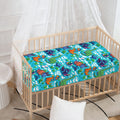 Xmas Dinosaur Pattern Print Baby Crib Sheet