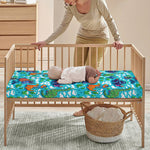 Xmas Dinosaur Pattern Print Baby Crib Sheet