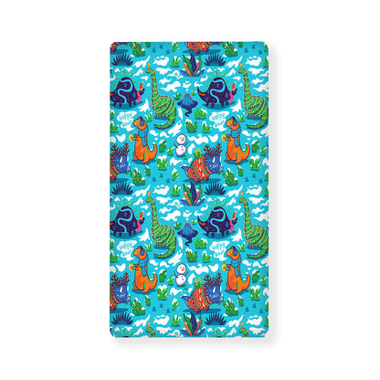 Xmas Dinosaur Pattern Print Baby Crib Sheet