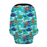 Xmas Dinosaur Pattern Print Baby Seat Cover