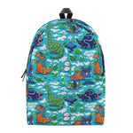 Xmas Dinosaur Pattern Print Backpack