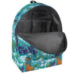 Xmas Dinosaur Pattern Print Backpack