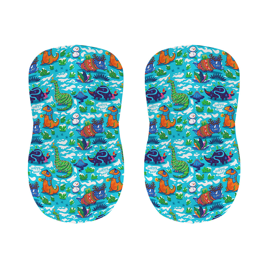 Xmas Dinosaur Pattern Print Bar Stool Covers