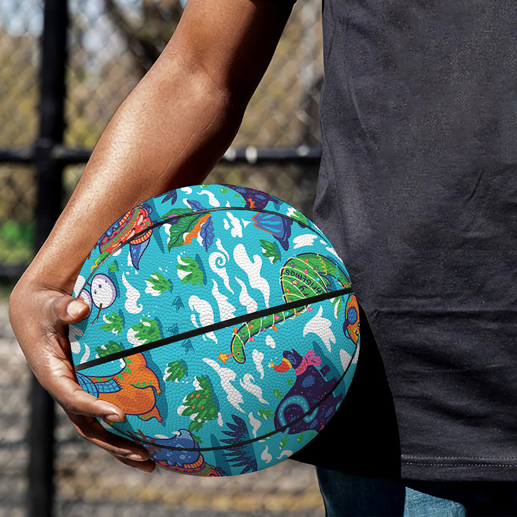 Xmas Dinosaur Pattern Print Basketball