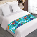 Xmas Dinosaur Pattern Print Bed Runner