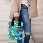 Xmas Dinosaur Pattern Print Bible Tote Bag