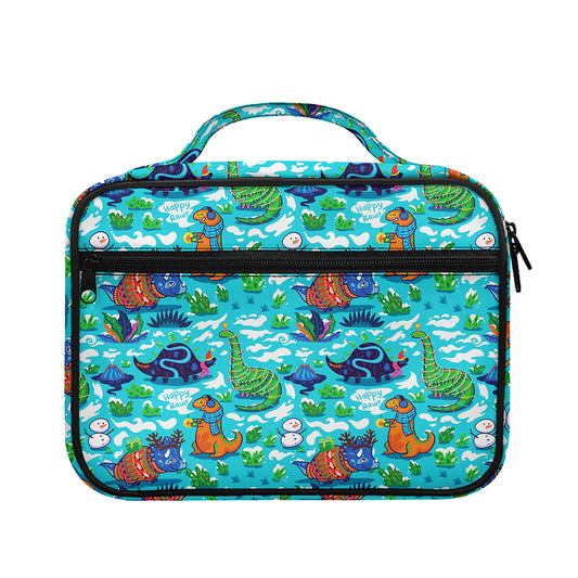 Xmas Dinosaur Pattern Print Briefcase Bible Bag