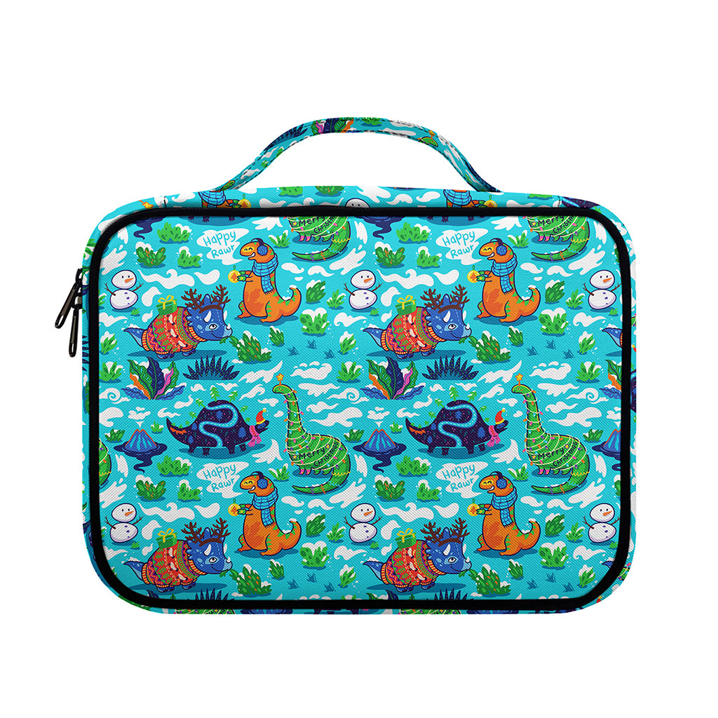 Xmas Dinosaur Pattern Print Briefcase Bible Bag