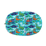 Xmas Dinosaur Pattern Print Car Side Mirror Covers