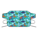 Xmas Dinosaur Pattern Print Car Windshield Snow Cover