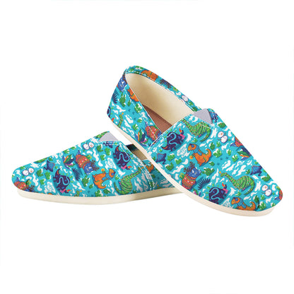 Xmas Dinosaur Pattern Print Casual Shoes