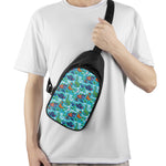Xmas Dinosaur Pattern Print Chest Bag