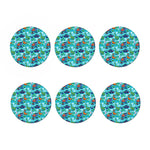 Xmas Dinosaur Pattern Print Coaster Set