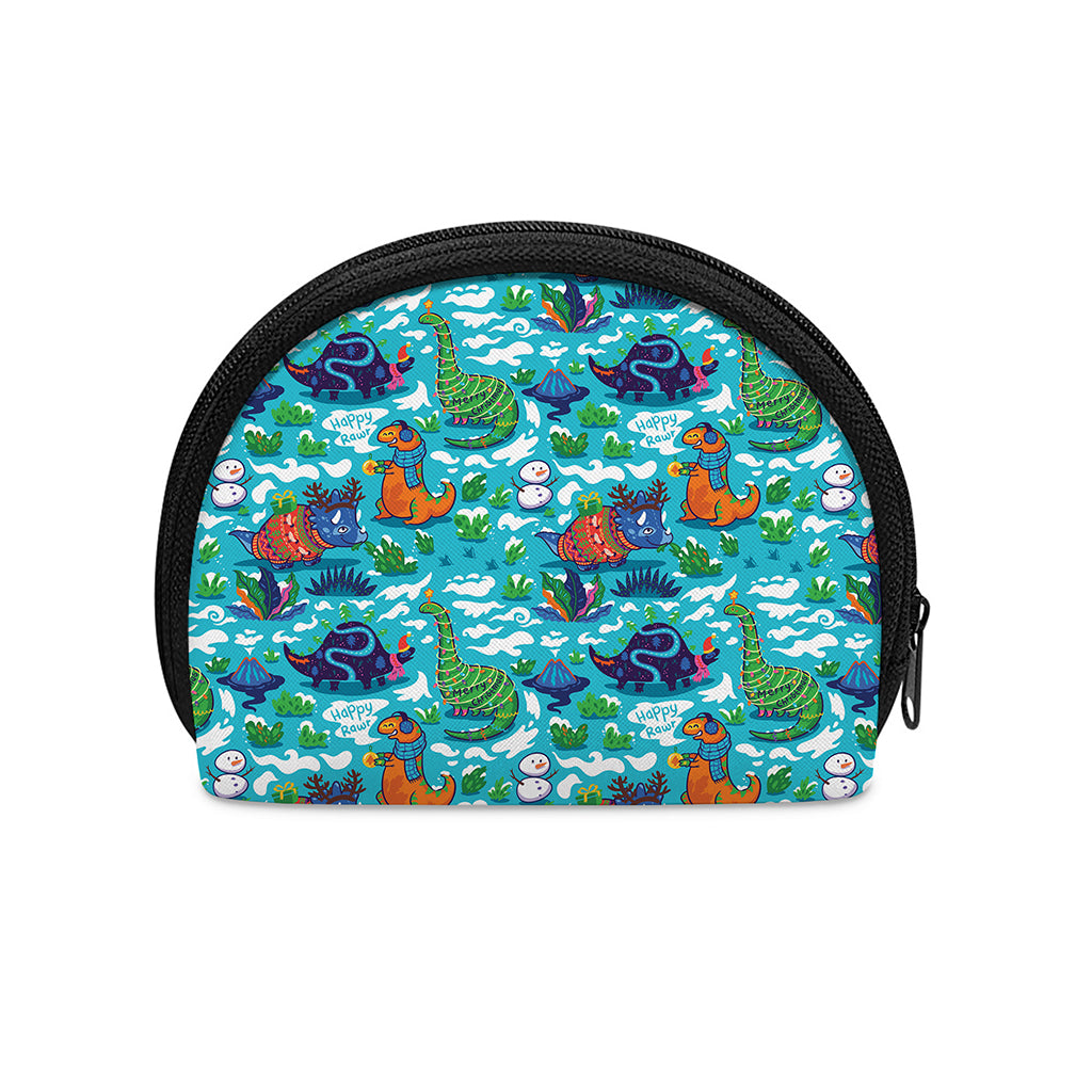 Xmas Dinosaur Pattern Print Coin Purse