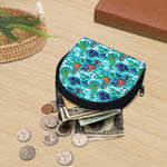 Xmas Dinosaur Pattern Print Coin Purse
