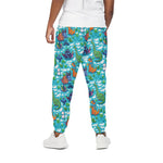 Xmas Dinosaur Pattern Print Cotton Pants