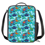 Xmas Dinosaur Pattern Print Crossbody Lunch Bag