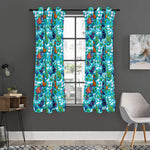 Xmas Dinosaur Pattern Print Curtain
