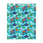Xmas Dinosaur Pattern Print Curtain