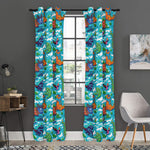 Xmas Dinosaur Pattern Print Curtain