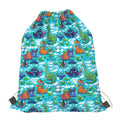 Xmas Dinosaur Pattern Print Drawstring Bag