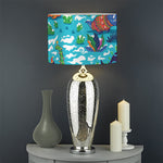 Xmas Dinosaur Pattern Print Drum Lamp Shade