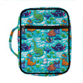 Xmas Dinosaur Pattern Print Front Pocket Bible Bag