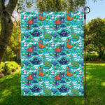 Xmas Dinosaur Pattern Print Garden Flag