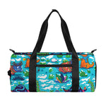 Xmas Dinosaur Pattern Print Gym Bag