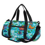 Xmas Dinosaur Pattern Print Gym Bag