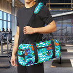 Xmas Dinosaur Pattern Print Gym Bag