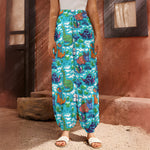 Xmas Dinosaur Pattern Print Harem Pants