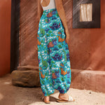 Xmas Dinosaur Pattern Print Harem Pants
