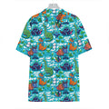 Xmas Dinosaur Pattern Print Hawaiian Shirt