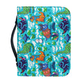 Xmas Dinosaur Pattern Print Leather Bible Cover
