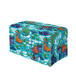 Xmas Dinosaur Pattern Print Leather Tissue Box Cover