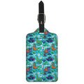 Xmas Dinosaur Pattern Print Luggage Tag