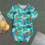 Xmas Dinosaur Pattern Print Men's Bodysuit