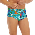 Xmas Dinosaur Pattern Print Men's Briefs