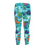 Xmas Dinosaur Pattern Print Men's leggings