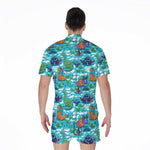Xmas Dinosaur Pattern Print Men's Rompers