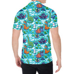 Xmas Dinosaur Pattern Print Men's Shirt