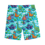 Xmas Dinosaur Pattern Print Men's Sports Shorts