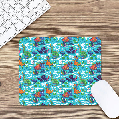 Xmas Dinosaur Pattern Print Mouse Pad